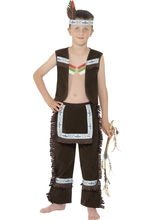 Indianer Kinderkostüm Western braun