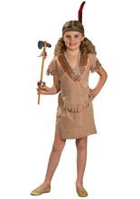 Indianerin Western Kinderkostüm braun