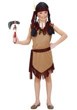 Indianerin Wildwest Kinderkostüm hellbra
