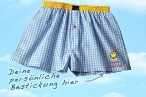Individuelle Boxershorts mit Bestickung