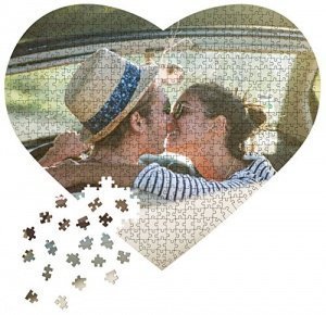 Individuelles Fotopuzzle als Herzpuzzle