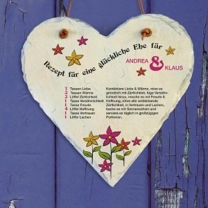 Individuelles Herz aus Schiefer