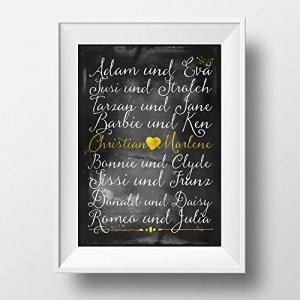 Individuelles Poster Berühmte Paare