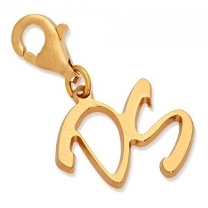 Initialencharm Silber vergoldet