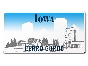 Iowa US Deko Autokennzeichen mit individ