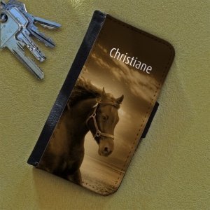 iPhone 4 Flipcover für Pferde - Lie