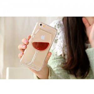 iPhone 6S Silikon Case,iPhone 6 Glitzer Hülle,Vioela Cool Kreativ 3D Wine Glass Design Fließen Fl