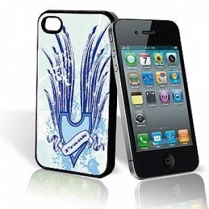 iPhone®-Cover 4/ 4S Wings blau mit Namen