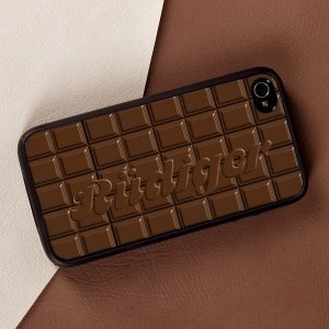iPhone Cover in Schoko-Optik