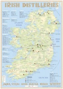 Irish Distilleries - Tasting Map