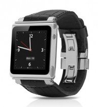 iWatchz Timepiece Lederuhrenband schwarz
