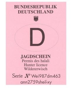 Jagdschein zum Geburtstag