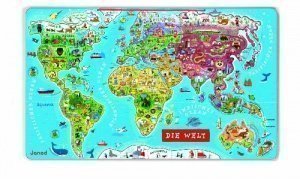 Janod Magnet-Puzzle Weltkarte
