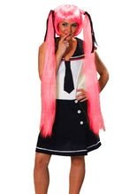 Japanisches Schulmädchen Zopfperücke pin