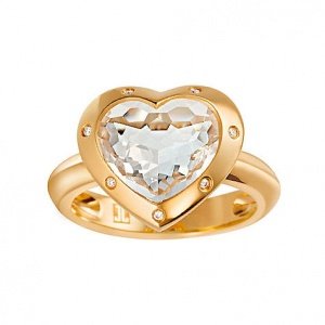 JETTE Gold Damenring Magic Heart