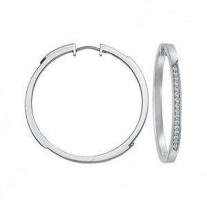 JETTE Silber Creolen Angelwing II