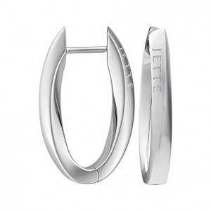 JETTE Silber Creolen Twisted