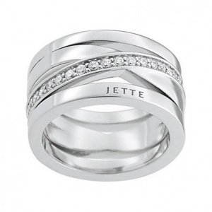 JETTE Silber Damenring Wrapping