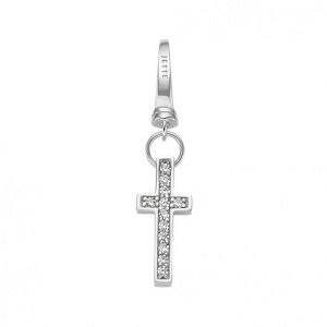 JETTE Silber Mini CHARM Kreuz