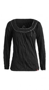 Jersey-Shirt im Crinkle-Look