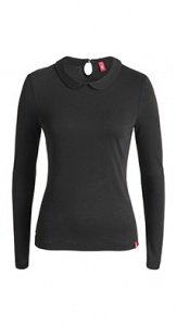 Jersey-Shirt mit Bubikragen