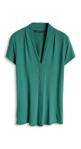 Jersey-Shirt mit Crepe-Leiste