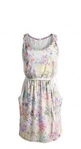 Jersey/Krepp-Chiffon Kleid