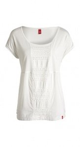 Jersey/Stoff-Shirt mit Spitze