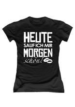 JGA Girlie Shirt Heute sauf ich... schwa