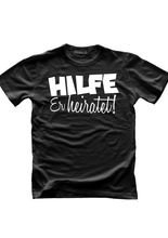 JGA T-Shirt Hilfe - Er heiratet! schwarz