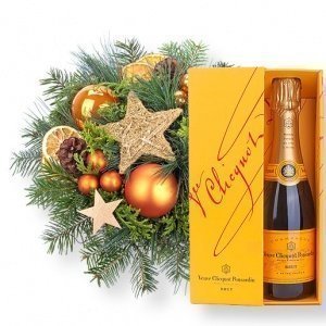Jingle Bells und Champagner Veuve Clicqu