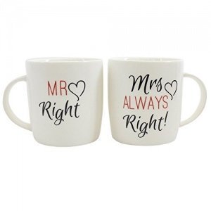 Jones Home and Gift Mr. & Mrs Mug, Multi-Colour by Jones Home and Gift