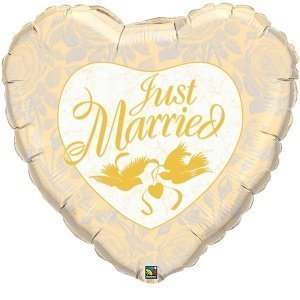 Jumbo-Folienballon Just Married, gold
