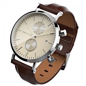 June & Ed Quarz Armbanduhr Edelstahl