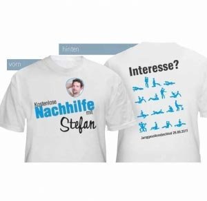 Junggesellenshirt Nachhilfe mit Foto und