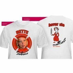 Junggesellinnenabschiedsshirt Rettung mi