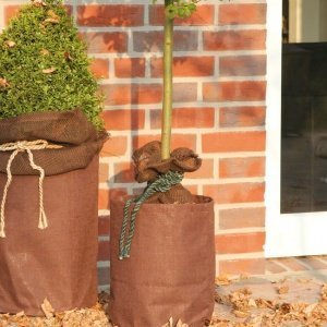 Juteübertopf braun 35x38 cm