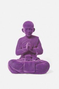 KARE Deko Figur Buddha Velvet purple
