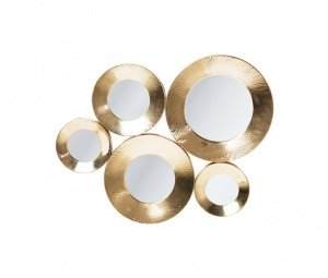 KARE Design Spiegel Circoli Cinque Gold