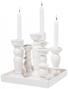KARE Kerzenleuchter multiple white small