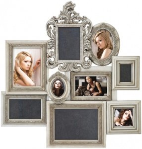 KARE Rahmen Barock Multiple Silber 9er