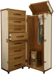 KARE Shipping Trunk White Cosmopolitan