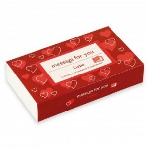 Kärtchen-Box Message For You Liebe