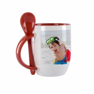 Kafeebecher mit Löffel - mit eigenem Fot