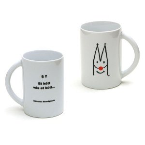 Kaffeebecher `kölsches Grundgesetz §2`