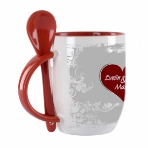 Kaffeebecher mit Löffel *Heartbeat*