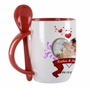 Kaffeebecher mit Löffel *Love*