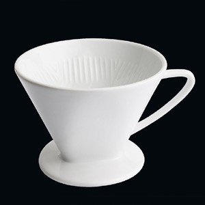 Kaffeefilter aus weissem Porzellan, Größ