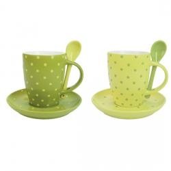 Kaffeetasse Puntini grün
