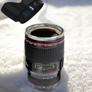 Kamera Objektiv Reisebecher